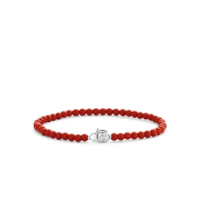 Red Coral Bead Radiant Bracelet