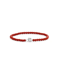 Red Coral Bead Radiant Bracelet