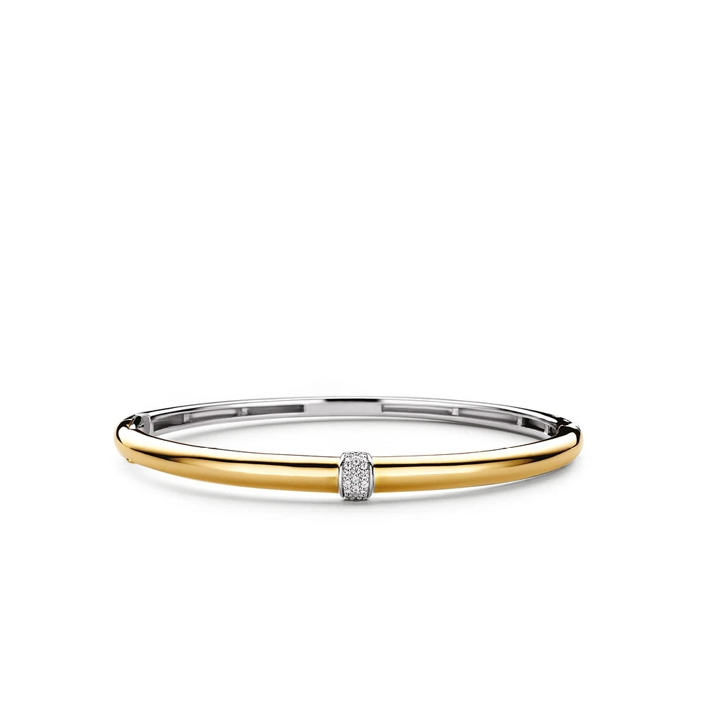 Shine in the Middle Golden Bangle Bracelet