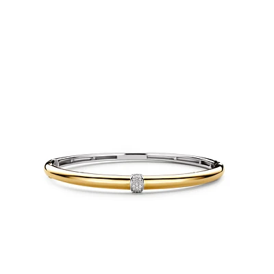 Shine in the Middle Golden Bangle Bracelet
