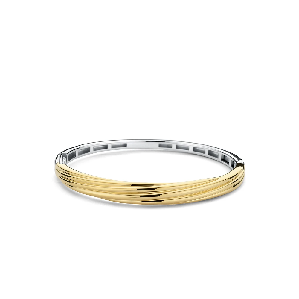 Wave Golden Bangle Bracelet