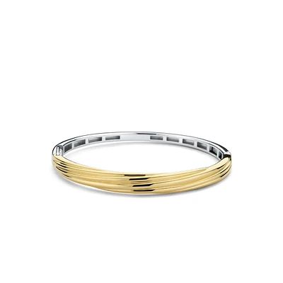 Wave Golden Bangle Bracelet
