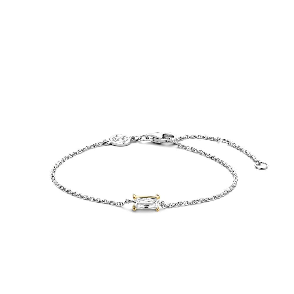 Emerald Cut Golden Bracelet
