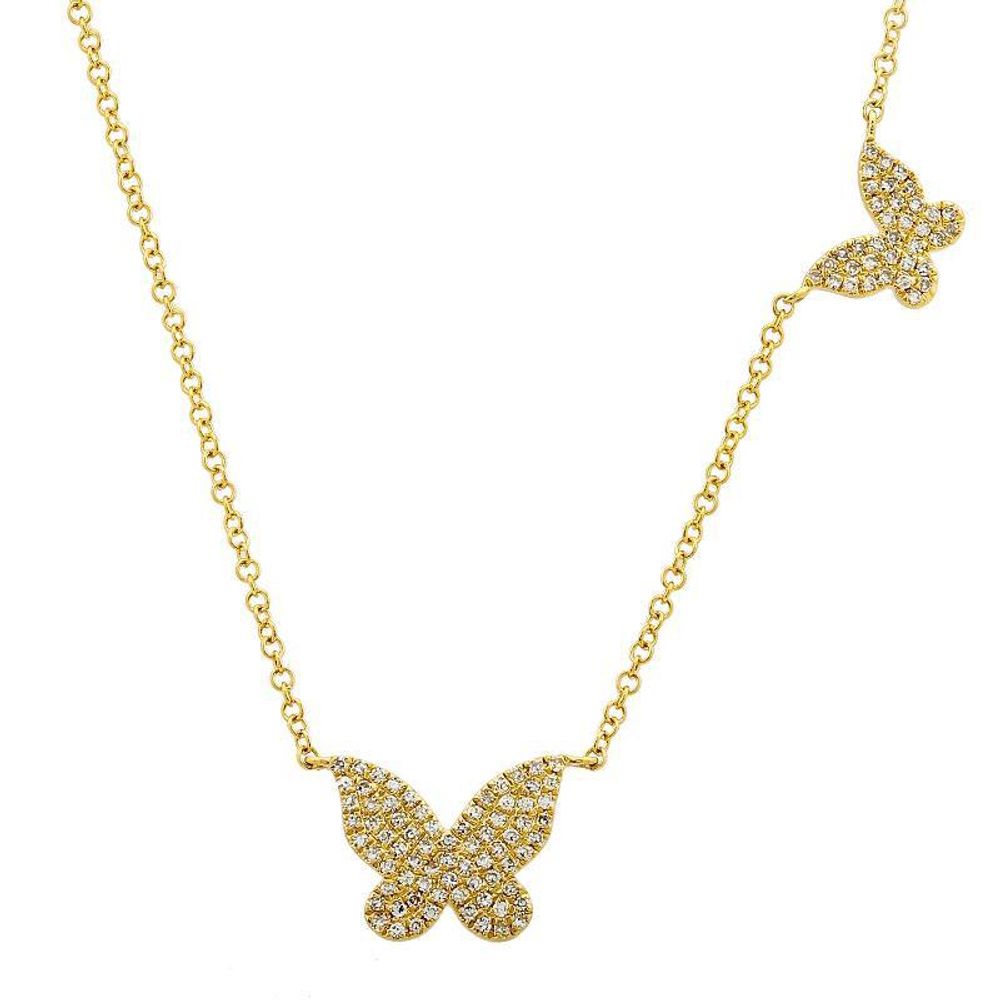 Two Butterflies Diamond Necklace