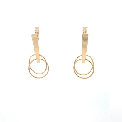 Double Ring Dangle Earrings