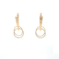 Double Ring Dangle Earrings