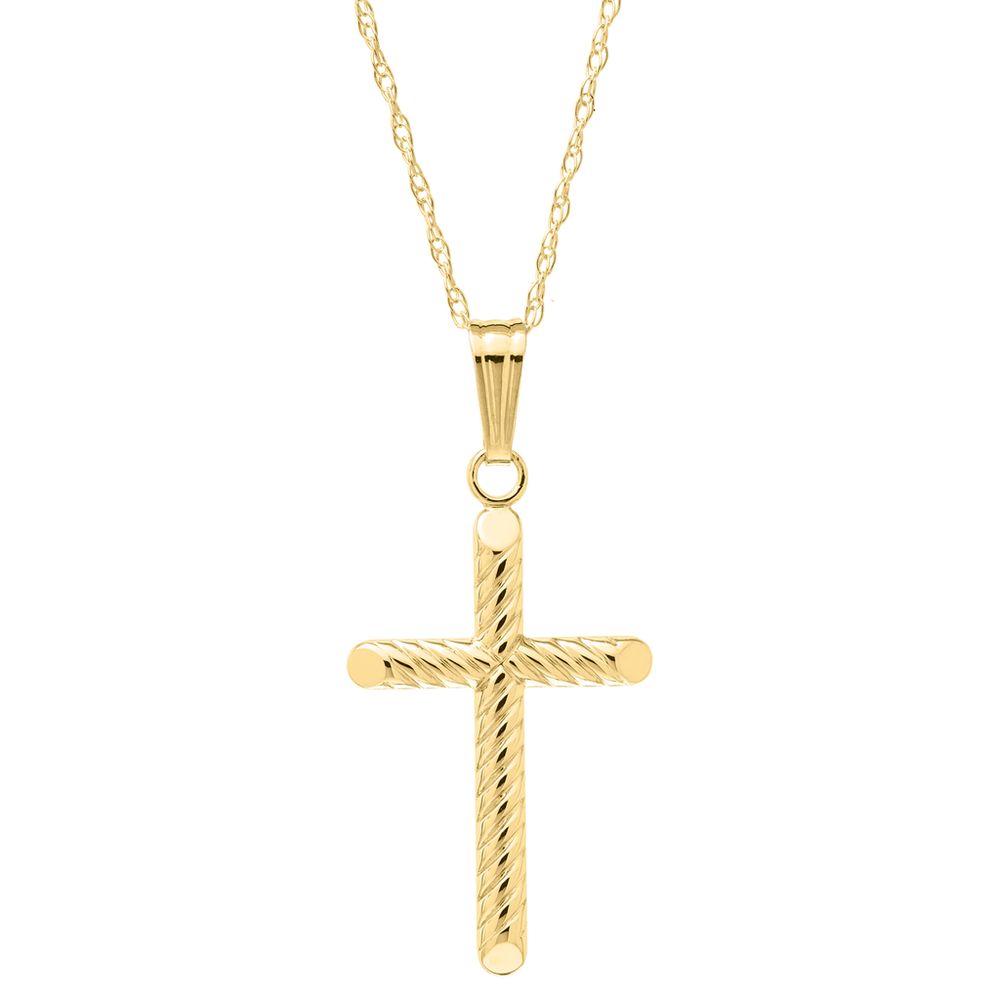 Twisted Cross 19MM Kids Necklace