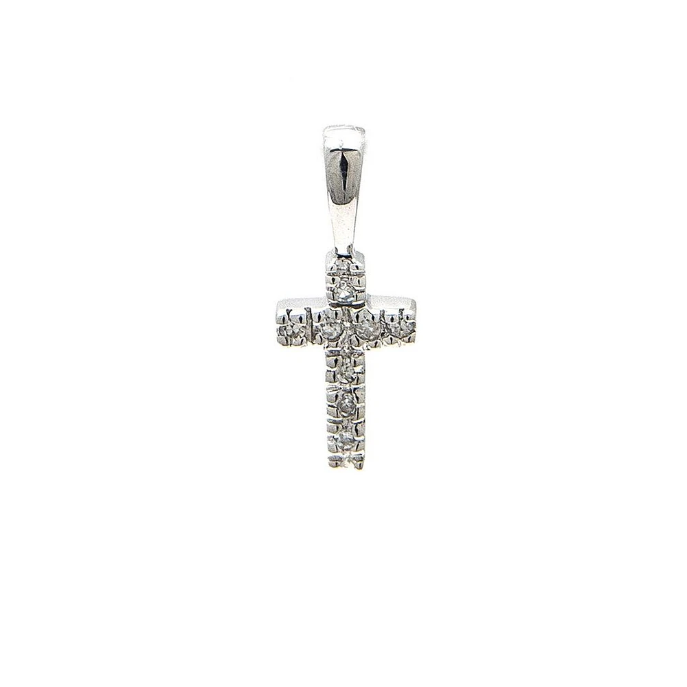 Diamond Cross 7MM Pendant