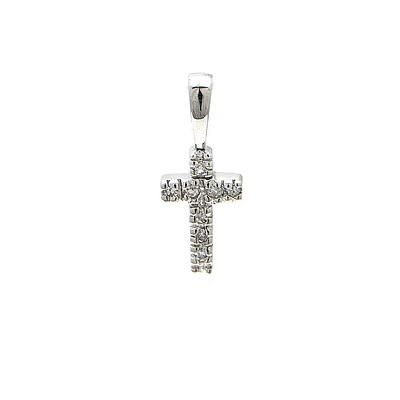 Diamond Cross 7MM Pendant