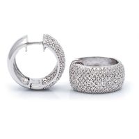 Kury Diamond Huggie Earrings 10x20MM