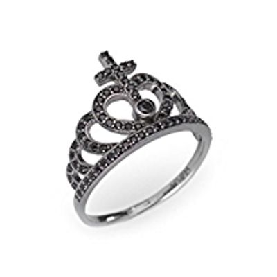 Black Crown Ring Size 8