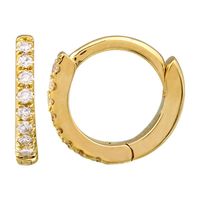 8MM Diamond Huggie Earrings