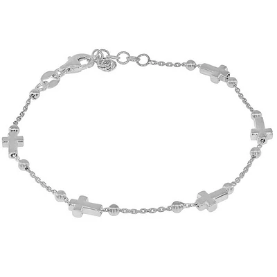 Silver Cross Bracelet