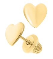 Smooth Heart Kids Stud Earring