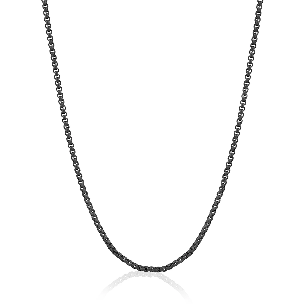2.5mm Black Round Box Chain