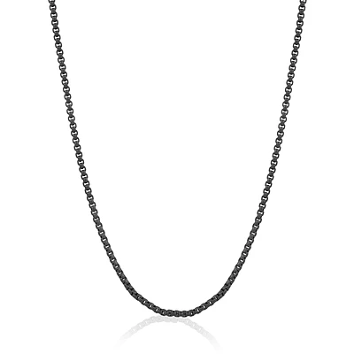 2.5mm Black Round Box Chain