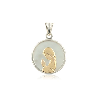Virgen Nina Two Tone Pendant 17mm