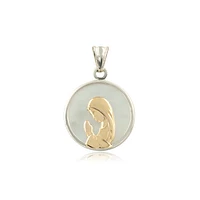 Virgen Nina Two Tone Pendant 17mm