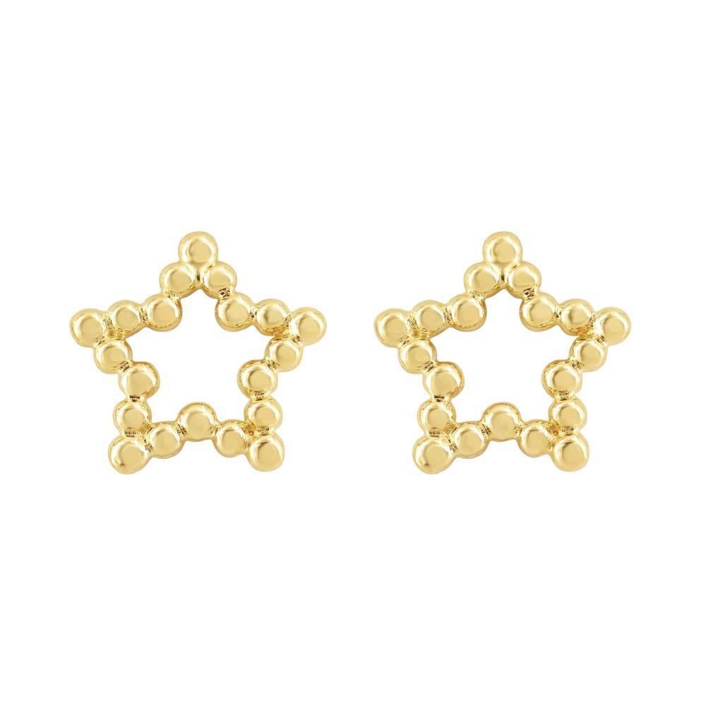 Beaded Open Star Earrings