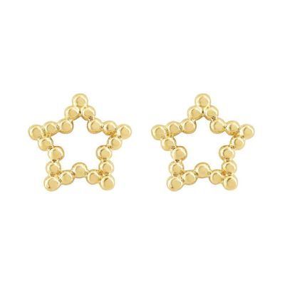 Beaded Open Star Earrings