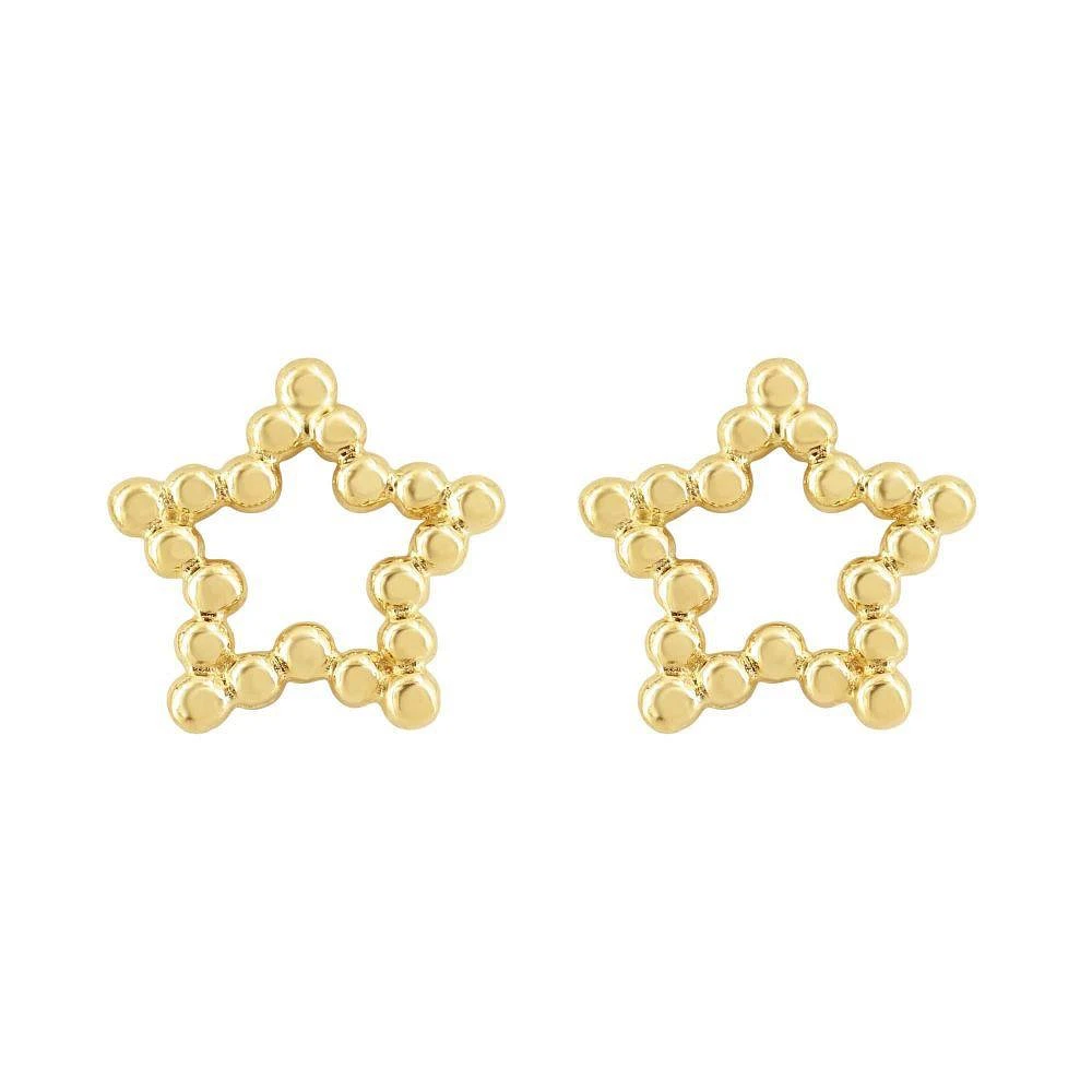 Beaded Open Star Earrings
