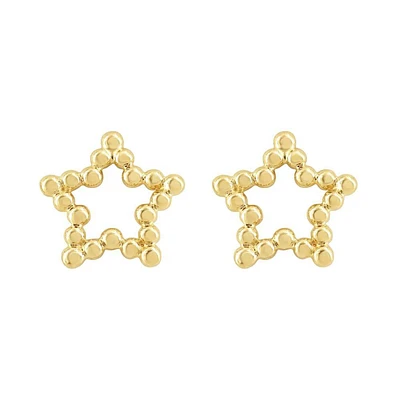 Beaded Open Star Earrings