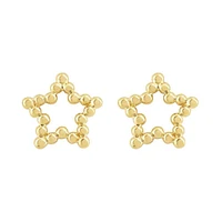 Beaded Open Star Earrings