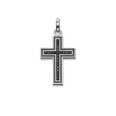 Black Sparkling Cross Pendant
