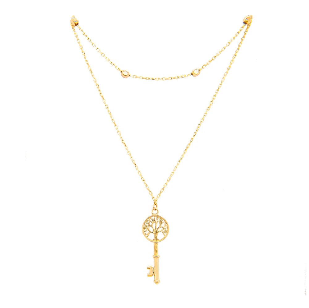 Tree of Life Key Pendant Necklace