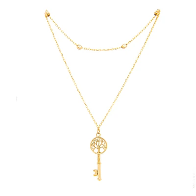 Tree of Life Key Pendant Necklace