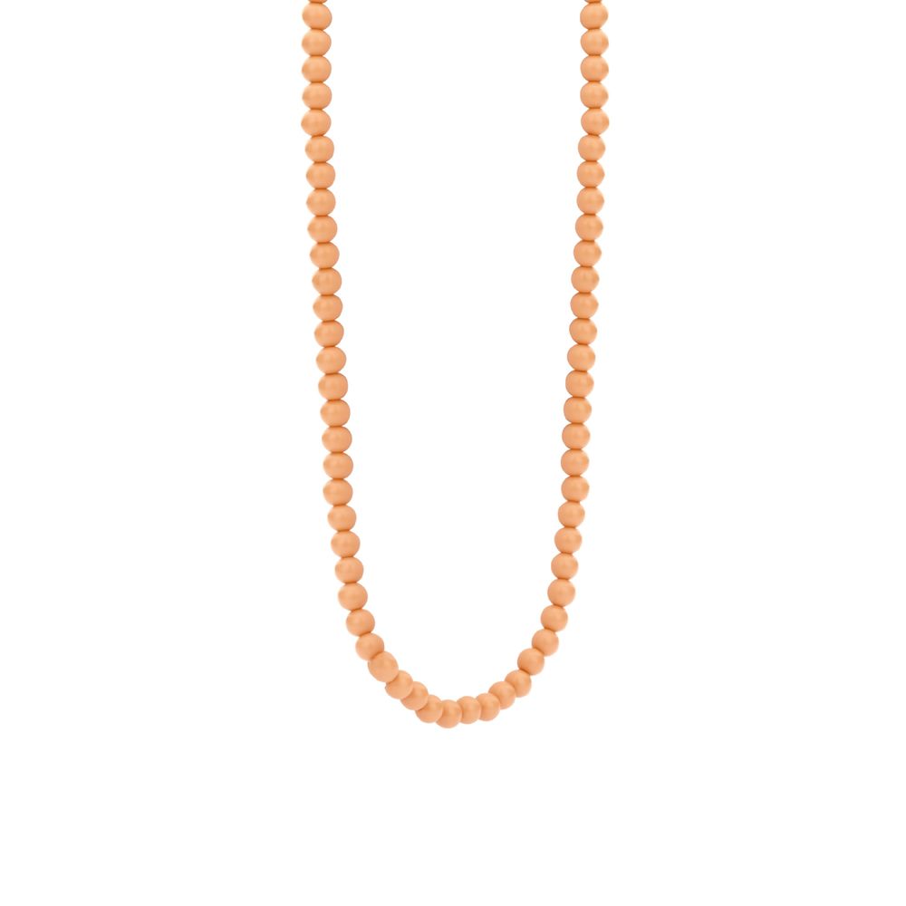 Radiant Pink Coral 4mm Bead Necklace