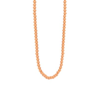 Radiant Pink Coral 4mm Bead Necklace