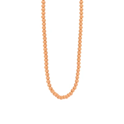 Radiant Pink Coral 4mm Bead Necklace