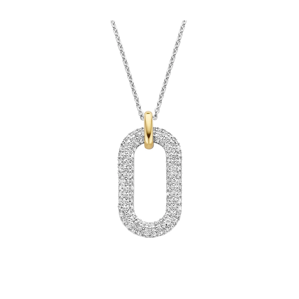 Golden Pave Link Necklace