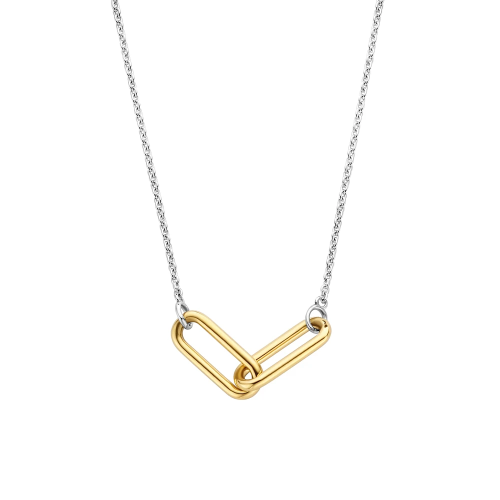 Couple Paperclip Golden Necklace