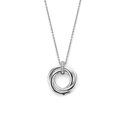 Modern Trinity Silver Necklace