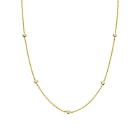 Zirconia By the Yard Golden Necklace