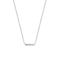 Five Zirconia Bar Necklace