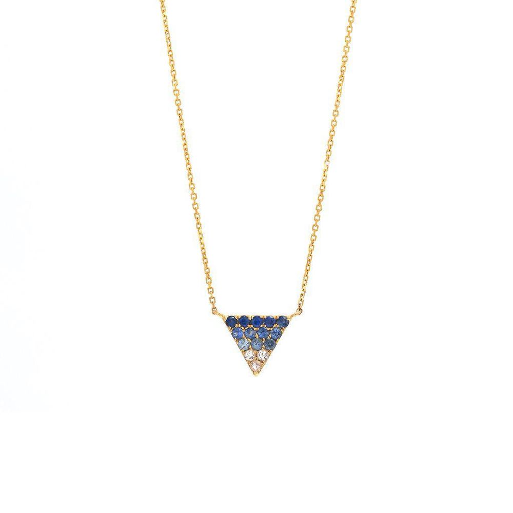 Sapphire Triangle Necklace