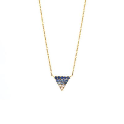 Sapphire Triangle Necklace