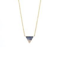 Sapphire Triangle Necklace