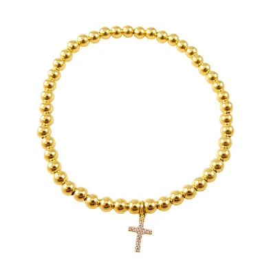 Sparking Cross Bead Bracelet