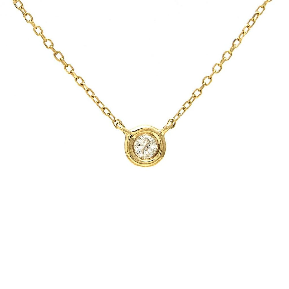 Bezel Diamond .05ct Necklace