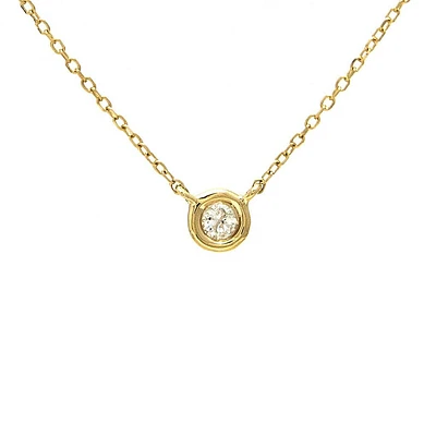 Bezel Diamond .05ct Necklace