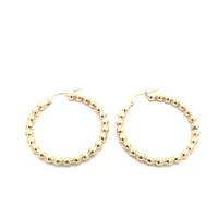 Beaded 28MM Hoop Earrings