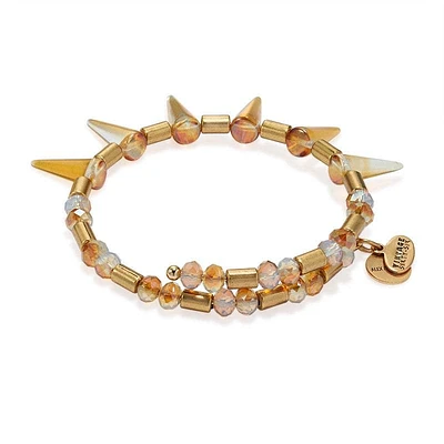 Tan Spiked Wrap Bracelet