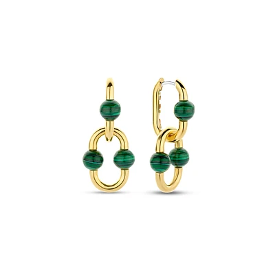 Bead Hardware Malachite Drop Earrings