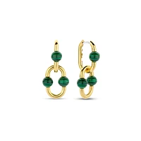 Bead Hardware Malachite Drop Earrings