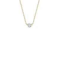 Prong Set .10ct Diamond Necklace 18K