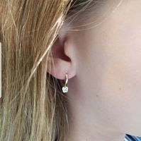 Mother Pearl Butterlfy Huggie Earrings